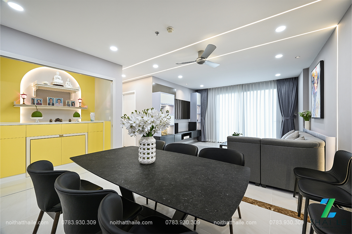Thi công nội thất phòng thờ căn hộ Hà Đô Centrosa - Block O1